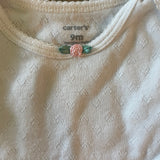 White Pointelle Onesie | 6-9 mo | Carter's