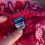 Red Off Shoulder Romper | 12-18 mo | Old Navy