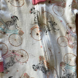 Puppies & Bikes Zip Up Pajama | Burt's Bees