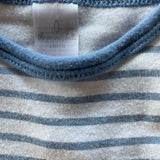 Blue Striped Onesie | 0-3 mo | The Peanut Shell