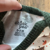 Outdoorsy Onesie | 0-3 mo | Chick Pea
