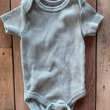 Blue Ribbed Onesie | 0-3 mo | Chick Pea