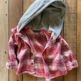 Pink Flannel Hoodie | Old Navy
