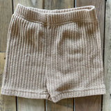 Beige Ribbed Shorts | 12-18 mo
