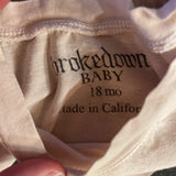 White Jack-o- Lantern Face Shirt | 12-18 mo | Brokedown Baby