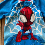 Fleece Spiderman Zip Up Pajama | 9-12 mo | Marvel