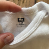 White Onesie | 3-6 mo | HB