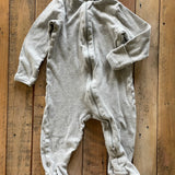 Gray Zip Up Pajama | 6-9 mo | Wonder Nation