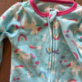 Unicorn Zip Up Pajama | 3-6 mo | Kids Headquarters