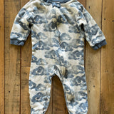 Organic Cloud Zip Up Pajama | 6-9 mo | Burt's Bees