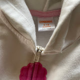Flurry White Zippered Hoodie | 6-9 mo | Gymboree