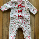 Christmas Print w/ Bow Detail Pajama | 6-9 mo | Carter's