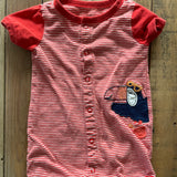 Red Stripe Romper | 6-9 mo | Carter's
