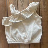 White Ruffle Top | 6-9 mo | Old Navy