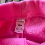 Fleece Pink Bow Pants | 9-12 mo | Carter's