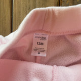 Pink Fleece Pants | 9-12 mo | Carter's