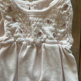 White Bubble Flower Romper | 6-9 mo | Luxe Threads