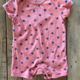 Pink Stars Romper | 6-9 mo | Old Navy