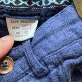 Navy Linen Shorts with Suspenders | Zara
