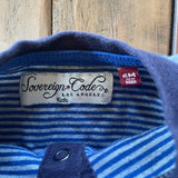 Blue Stripe Polo Long Sleeve | 3-6 mo | Sovereign Code