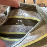 Olive Stripe Onesie | 3-6 mo | Carter's
