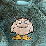 Monster Green Fleece Sweater | 3-6 mo | Pekkle