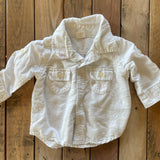 White Polo Long Sleeve | 3-6 mo | Baby Gap