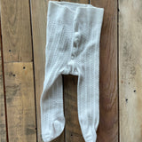 White Cable Knit Tights