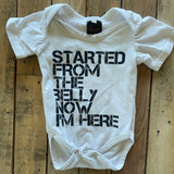 Now I'm Here Onesie | 3-6 mo