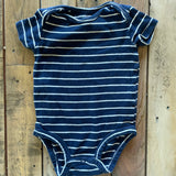 Stripe Blue & White Onesie | 3-6 mo | Carter's