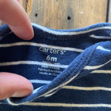 Stripe Blue & White Onesie | 3-6 mo | Carter's