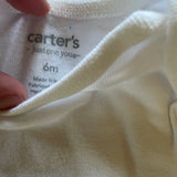 White Long Sleeve Onesie | 3-6 mo | Carter's
