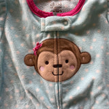 Fleece Monkey Zip Up Pajama | Carter's