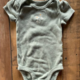 Olive Green Daisy Onesie | 3-6 mo | Carter's