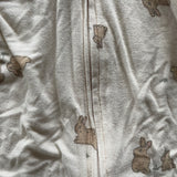 Hop Little Bunny Open Foot Zip Up Pajama | Modern Moments