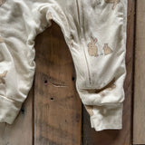 Hop Little Bunny Open Foot Zip Up Pajama | Modern Moments