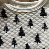 Quilted Long Sleeve Trees Onesie | HB