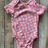 Pink Retro Flowers Short Sleeve Onesie | Old Navy