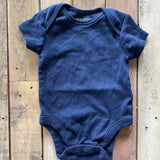 Navy Short Sleeve Onesie | Old Navy