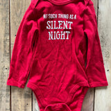 Not Such a Silent Night Long sleeve Onesie | Okie Dokie