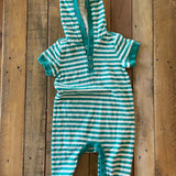 Turquoise Striped Romper | 9-12 mo | Old Navy