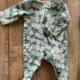 Flower Zip Up Pajama | 0-3 mo | Carter's