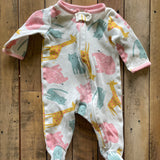 Jungle Animal Zip Up Pajama | 0-3 mo | Carter's