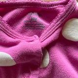 Pink Polkadot Zip Up Pajama | 0-3 mo | Carter's