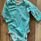 Bird & Heart Print Long Sleeve Onesie | 0-3 mo | Carter's