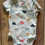 Grey Hearts Onesie | 0-3 mo | Carter's