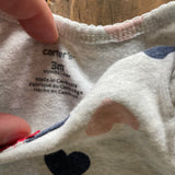 Grey Hearts Onesie | 0-3 mo | Carter's