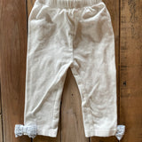 White Bow Pants | 6-9 mo | First Impressions