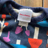 Mushroom Print Long Sleeve Onesie | 0-3 mo | Hanna Andersson