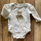 Teddy Bear Long Sleeve Onesie | 0-3 mo
